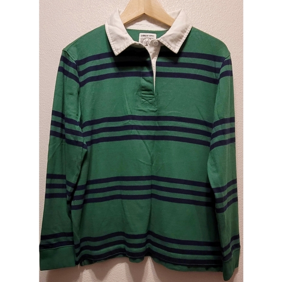 Lands' End Shirts & Tops Vintage Lands End Striped Clollared Rugby